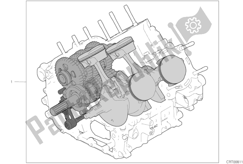 Tutte le parti per il Assieme Carter Completo del Ducati Superbike Panigale V4 S Corse 1100 2019